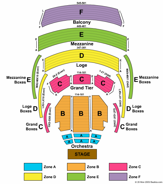 Kravis Center Seating Chart